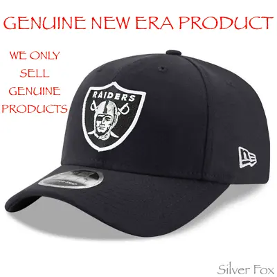 Oakland Las Vegas Raiders Nfl New Era 9forty Black & White Strapback Cap Hat • $34.95