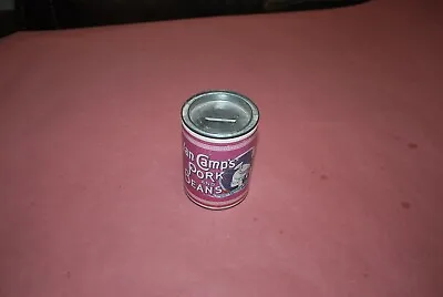 Vintage Van Camp's Pork And Bean Tin Can Coin Bank • $7.99