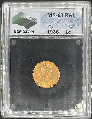 1936 Wheat Penny No Mint Mark Copper GEM UNC BU Red 1 One Cent RARE Museum Piece • $29.85