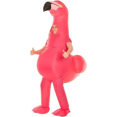 £44.99 • Buy Adult Inflatable Pink Flamingo Costume Funny Giant Bird Blow Up Fancy Dress