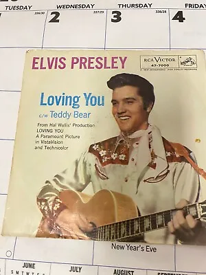 Elvis Presley ~ Loving You/teddy Bear 45 Ps (1957) Rca 47-7000 Vg/ex • $5.99