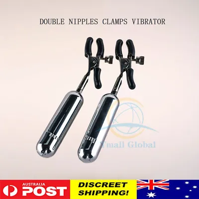 Vibrating Nipple Vibrator Foreplay Adult Nipple Clamps Labia Clips Clit Sex Toys • $25.16