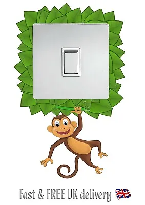 £2.49 • Buy Jungle Monkey Light Switch Sticker Children's Bedroom Adhesive Vinyl - S2
