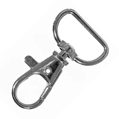 10-100 Pack - Premium Metal Lobster Claw Clasps D-Ring Wide 3/4 Inch 360 Degree • $6.79