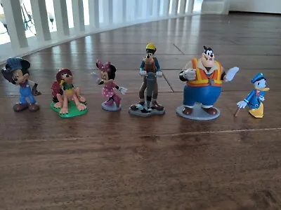 Disney Store Mickey Mouse PVC Figure Play Set Lot Of 6 - Train/Construction  • $15