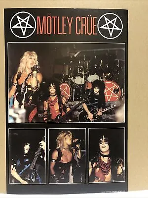 Vtg Motley Crue Rock Music Nos Promo Printed In Netherlands Poster 24” X 16” • $19.95