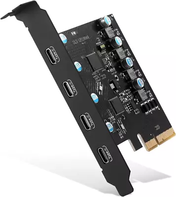 Pcie Gen3 X2 USB 3.2 / 3.1 Card ASM3142- PCI Express To 4-Port Type C HUB Intern • $65.99