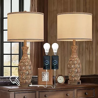 2 Touch Control Ceramic Table Lamps For Bedroom LivingroomModern Black/White • $68.99