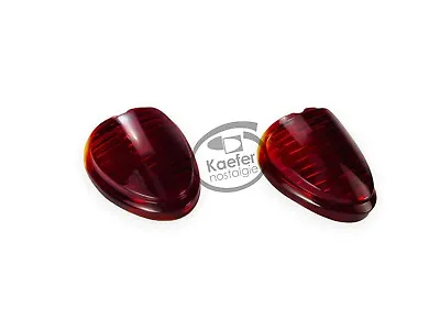 Vw Beetle Bug  Heart  Taillight Upper Glass Lens Set 1952-1955 • $149