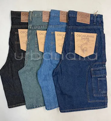 Men's Multi Pocket Regular Fit Denim Cargo Shorts Size 30-48 OSCAR • $25.88