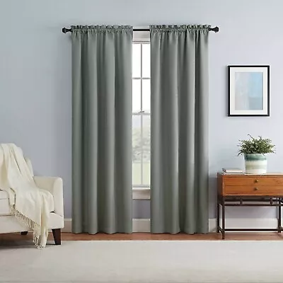 84 X42  Braxton Thermaback Blackout Curtain Panel Gray - Eclipse • $16.14