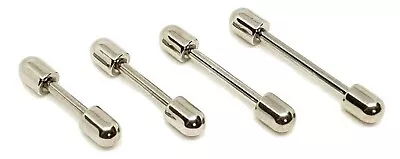 Piercing Bar Barrel Drum End 16g (1.2mm) Titanium Bar G23 Piercing Nipple Septum • £10.95