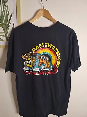 Mooneyes Rod & Surf T-shirt Logo Sz XL Cotton Retro Vintage California Vtg Top • $12.84