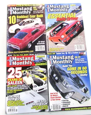 Lot Of 4 Mustang Monthly Magazines April May June 2002 & Nov 2008 • $9.99
