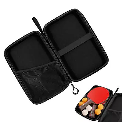 Ping Pong Racket Bag Hard Shell Waterproof Table Tennis Paddle Bat Storage Case • £12.39
