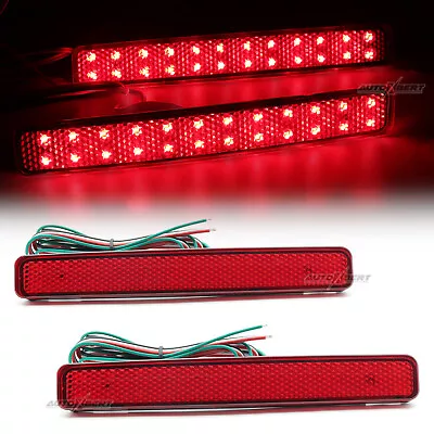 Pair For VW Transporter T5 03-11 Red Lens Rear Bumper Reflector Tail Light L+R • $18.66