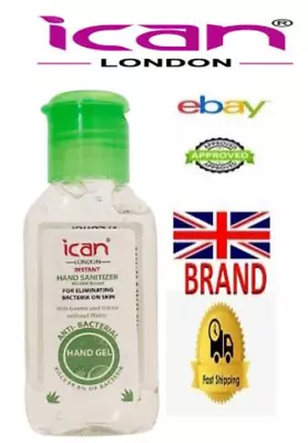 Hand Sanitizer Gel 50ml Alcohol Anti Bacterial 99.9%  • £1.79