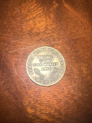$4 • Buy SHADDY'S MILTS SILK GARTER (VA CITY), Madame Bee Jay Token, Nicely Circulated  