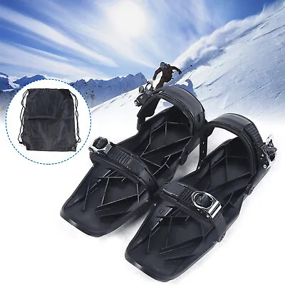Mini Ski Skates Snow Skiboard Shoes Adjustable Bindings Snowfeet Skiing Shoes • $24.70
