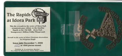 Idora Park Rapids Ohio Metal Christmas Ornament 2001 #105 Of 1000 • $20