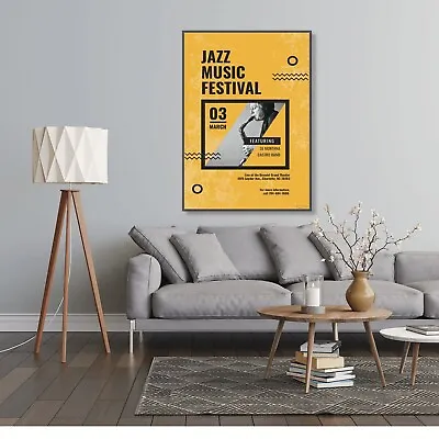 Jazz Music Festival Vintage Jazz Music Poster Art - A4 A3 A1 1033 • £13.99