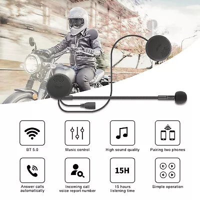 Motorcycle Helmet Headset Wireless Bluetooth Headphone With Clip For Half Helmet • $22.99