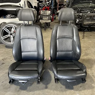 ☑️ 07-13 OEM BMW E92 Front Left Right SPORT Seats Black Dakota Leather HEATED • $500