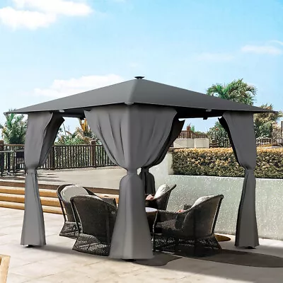 Outdoor Sunshade Garden BBQ Canopy Tent Sun Shelter Pavilion Catering Car 3m 4m • £169.95