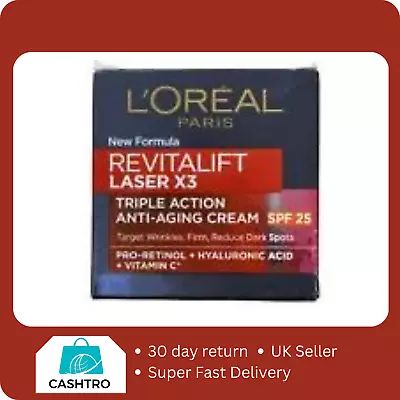 L'Oréal Revitalift Laser X3 Anti-Aging Cream SPF25 50ml (Brand New) • £13.75