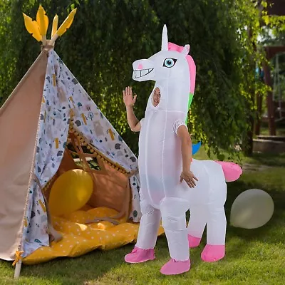 Giant Unicorn Fancy Dress Fan Inflatable Costume  Suit • $54.95