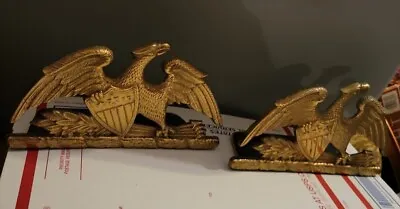 Pair Virginia Metalcrafters Spread Eagle Brass Bookends VM 8-9 Federal Style  • $60