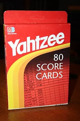Yahtzee Score Cards - 80 Score Cards - Milton Bradley 1996 - Open Box New • $8.99