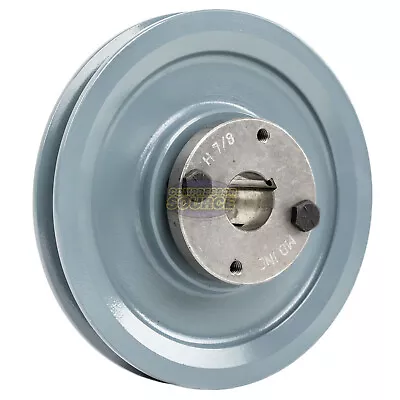 Cast Iron 5  Single Groove Belt B Section 5L Pulley With 7/8  Sheave Bushing • $36.95