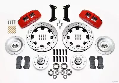 Wilwood Dynapro 6 Front Hub Kit 12.19in Drilled Red Fits 79-87 GM G Body • $1325.99