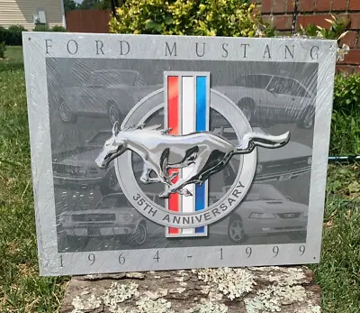 Ford Mustang 35th Anniversary Tin Metal Sign Muscle Auto Car Garage Shop Vintage • $19.95