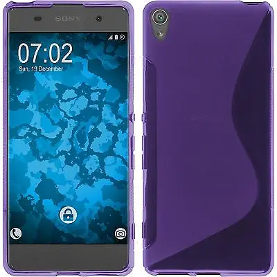 $7.04 • Buy Silicone Case For Sony Xperia XA S-Style Purple + Protective Foils