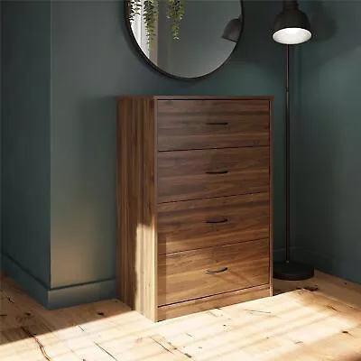 $110.36 • Buy 4 Drawer Chest Tall Dresser Storage Organizer Unit Bedroom Living Room Closet