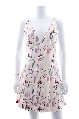 Miu Miu Flower Printed Crepe Mini Dress / Multi • £276.50