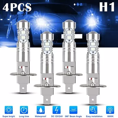 H1 LED Headlight Bulb Conversion Kit High Low Beam Super Bright 8000K Ice Blue • $11.33