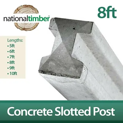 £21.99 • Buy 8ft Reinforced Slotted Concrete Posts Intermediate