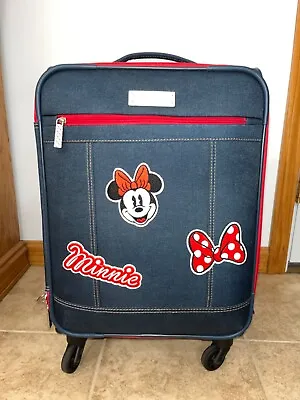 American Tourister Minnie Mouse Luggage Disney Spinner Denim 21 Inch • £57.01