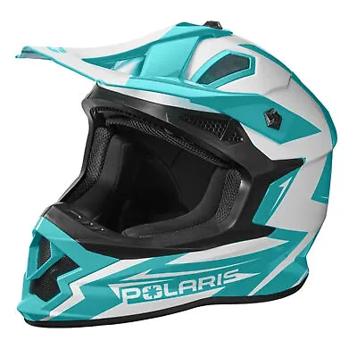Polaris Tenacity 4.0 Snowmobile Helmet Quick Release Clip Lightweight DOT Teal • $139.99