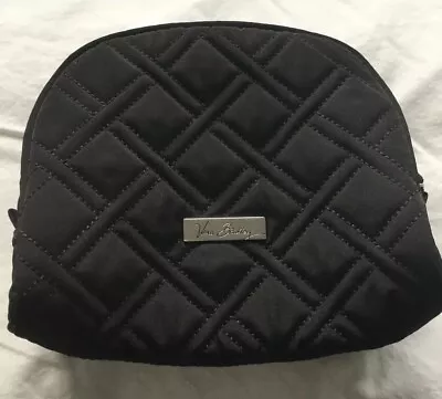 Vera Bradley Small Cosmetic Makeup Bag Quilted Black • $19.99