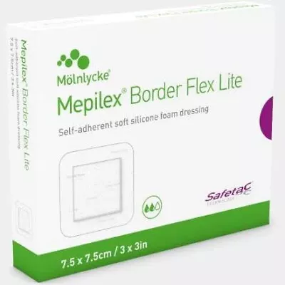 Mepilex Border Flex Lite 7.5cm X 7.5cm Dressing 5 Pack • $16.09