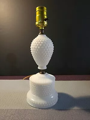 Vintage Milk Glass Hobnail 12  Lamp • $35