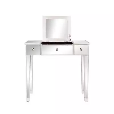 Mirrored Vanity Dressing Table With Flip-up Top Mirror Makeup Dresser Desk • $135.99