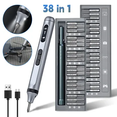 Pro Mini Electric Screwdriver Precision Screwdriver Set With 36 Magnetic Bits • $33.99