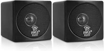 Pyle PCB3BK 3  100 Watt Mini Cube Speaker Pair Black • $17