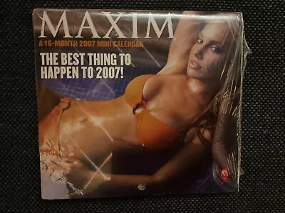 MAXIM 16 MONTH 2007 MINI CALENDAR Ashley Hartman Cover 6  X 5  + Sealed • $13.99