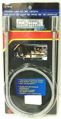 Magna Kool Stainless Steel Vacuum Line Hose 5/32 X 36  Long Chrome End For Carb • $18.66